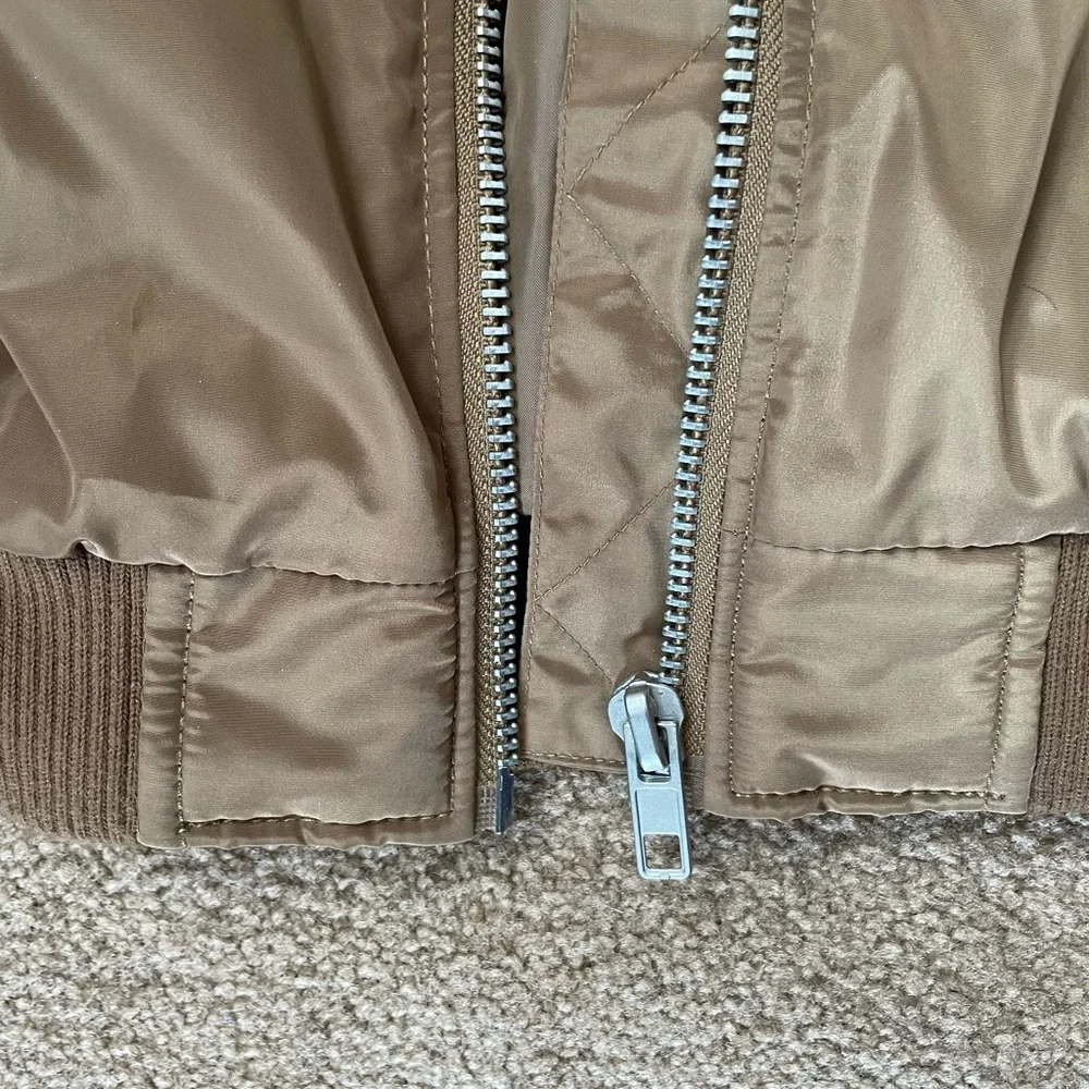 Forever 21 Brown Bomber Flight Jacket Multi Pocket Full Zip (Men’s Size Medium) - Picture 5 of 7